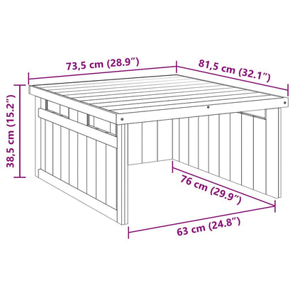 Garage per tosaerba Marrone 73.5 x 81.5 x 38.5 cm | homemem39