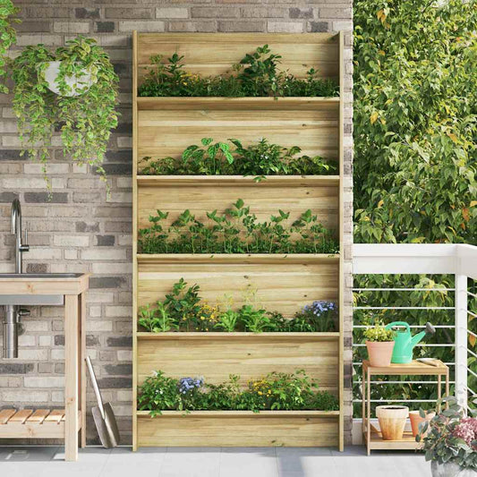 Supporto per piante con lo scaffale Marrone 90 x 15 x 180 cm