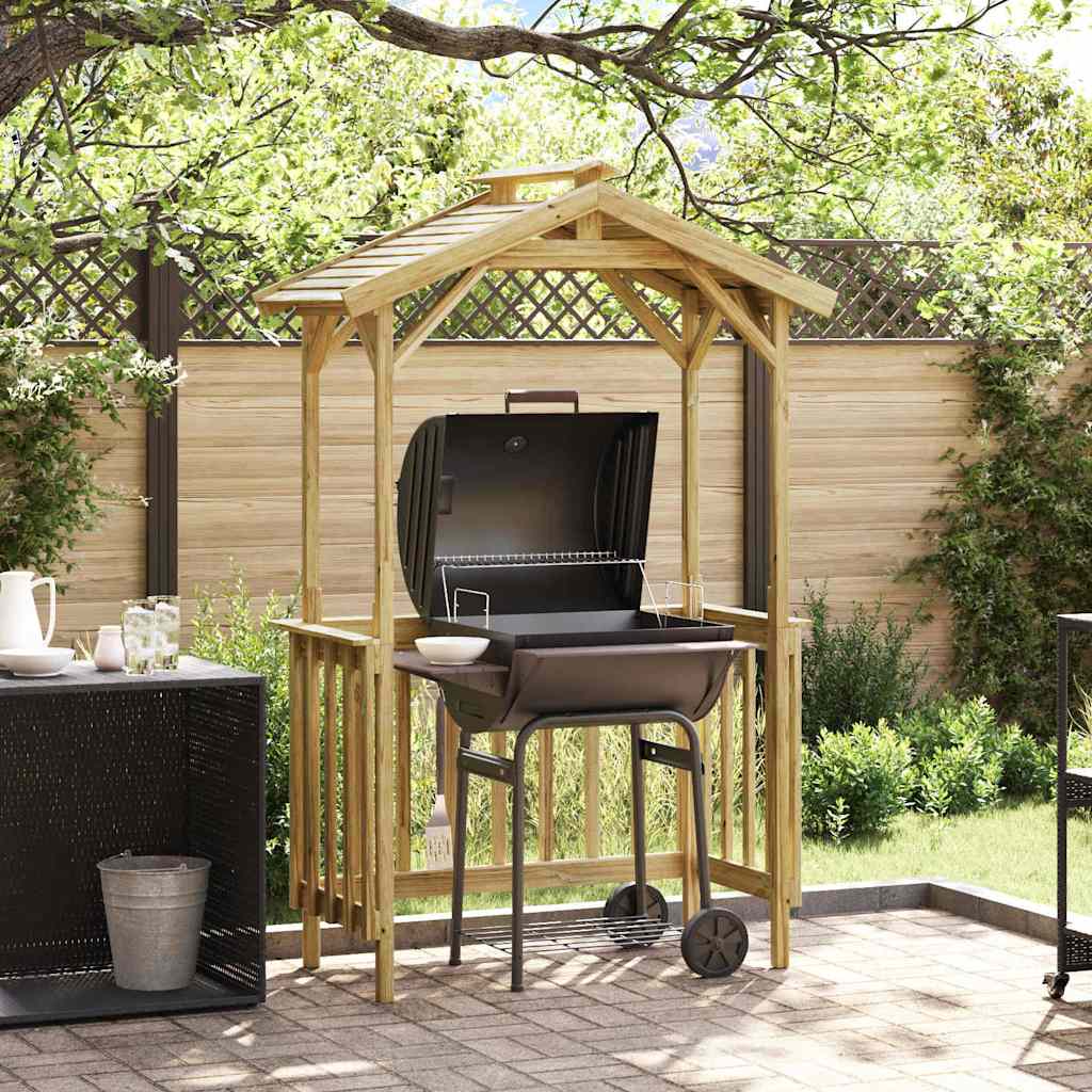 Casetta per barbecue Marrone 133.5 x 63 x 200 cm