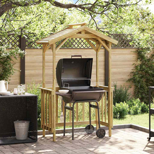 Casetta per barbecue Marrone 133.5 x 63 x 200 cm