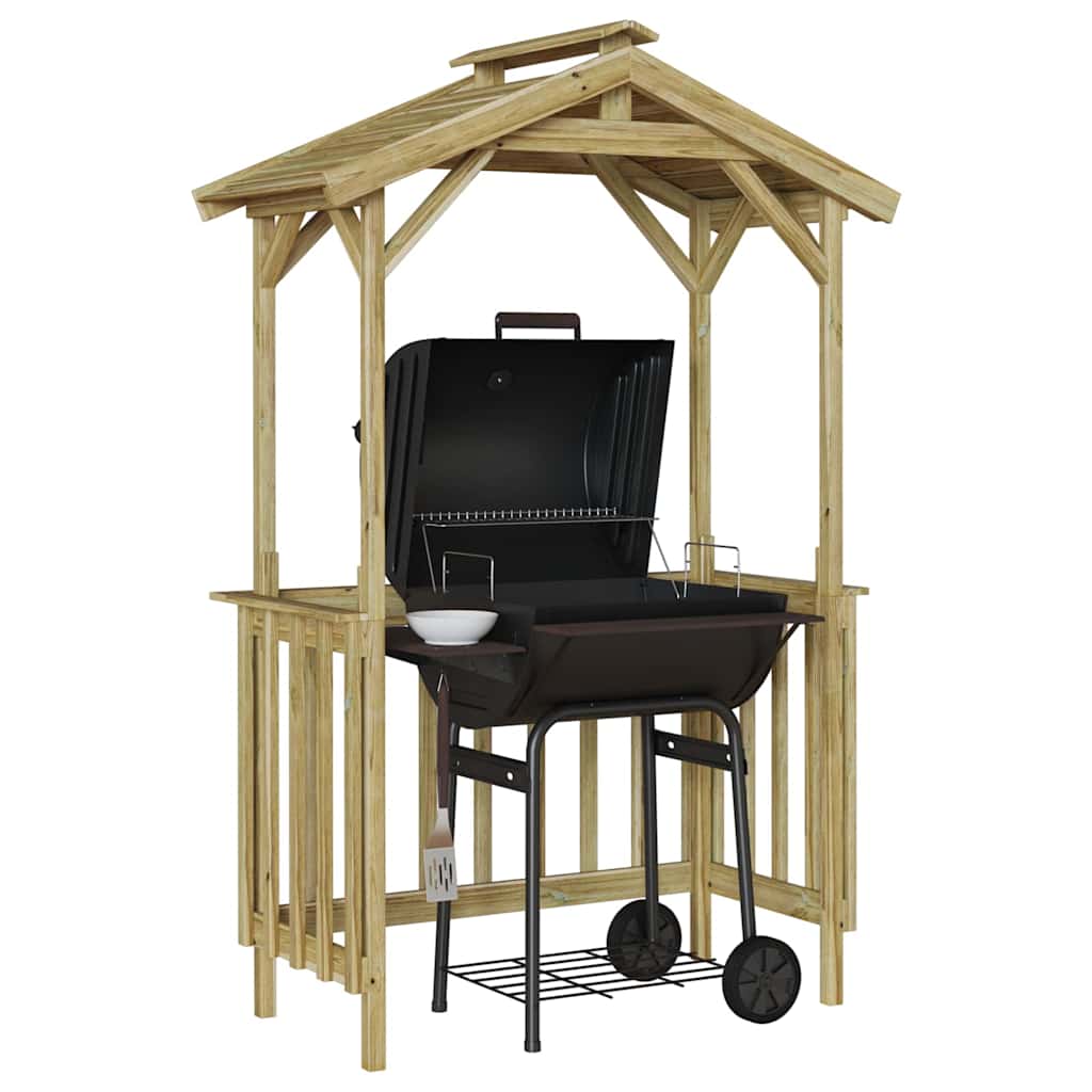 Casetta per barbecue Marrone 133.5 x 63 x 200 cm