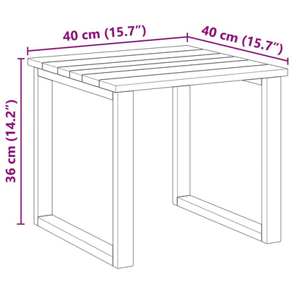 Tavolo Lettino Marrone 40 x 40 x 36 cm Legno di pino impregnato