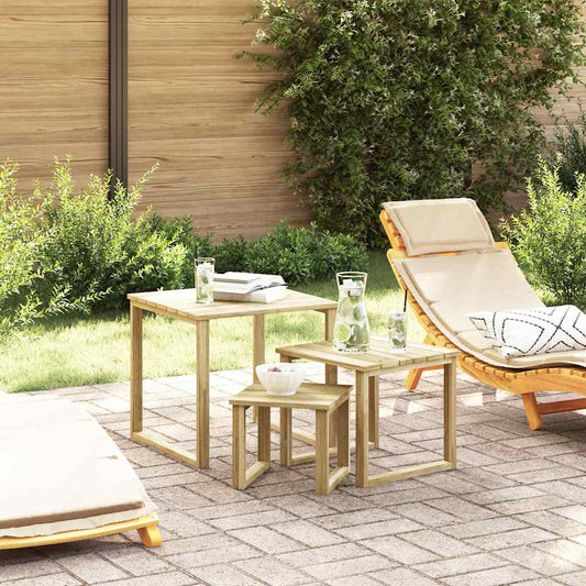 tavolo 3 pcs Naturale Legno di pino impregnato