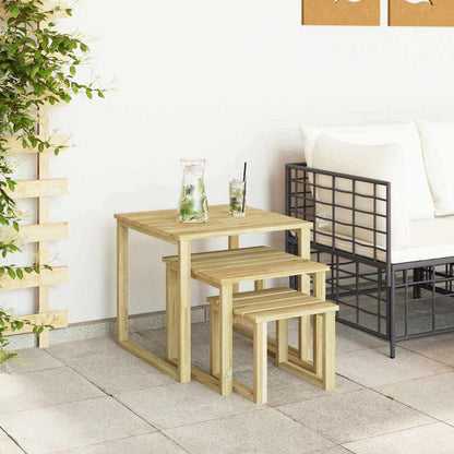 tavolo 3 pcs Naturale Legno di pino impregnato | homemem39