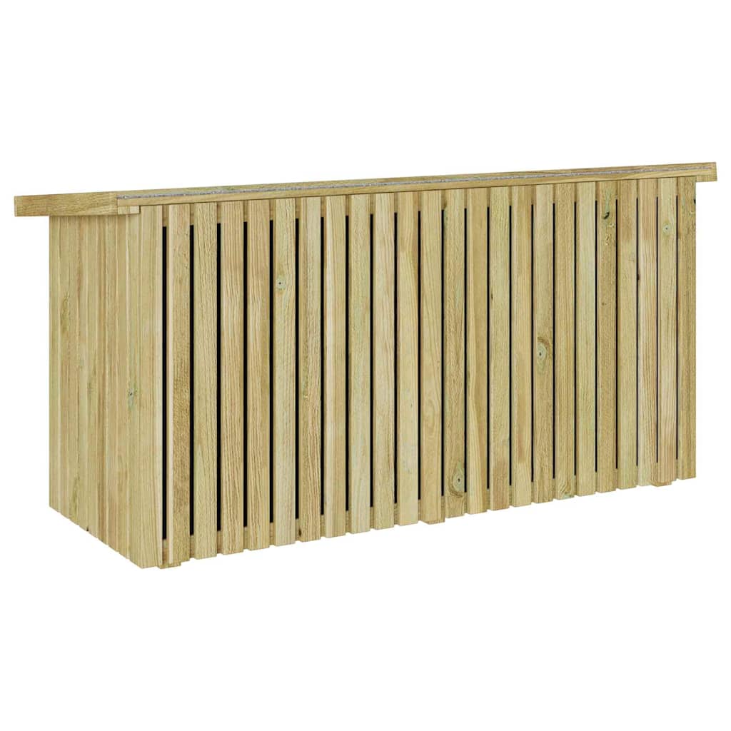 Scatola di Stoccaggio per Giardino Marrone 119 x 44 x 58.5 cm