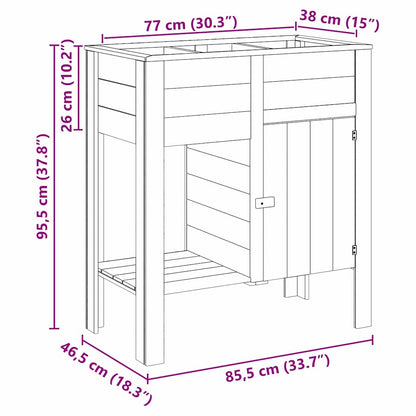 Letto Rialzato Marrone 85 x 46 x 96 cm Legno massello di pino