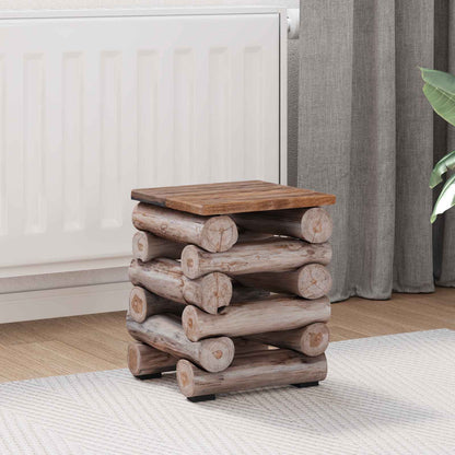 Pouf Naturale 30 x 30 x 38 cm Legno di teak solido | homemem39