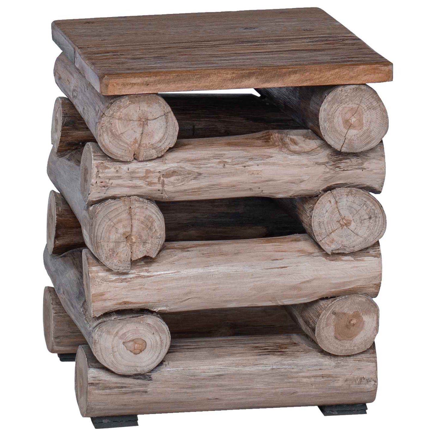 Pouf Naturale 30 x 30 x 38 cm Legno di teak solido | homemem39
