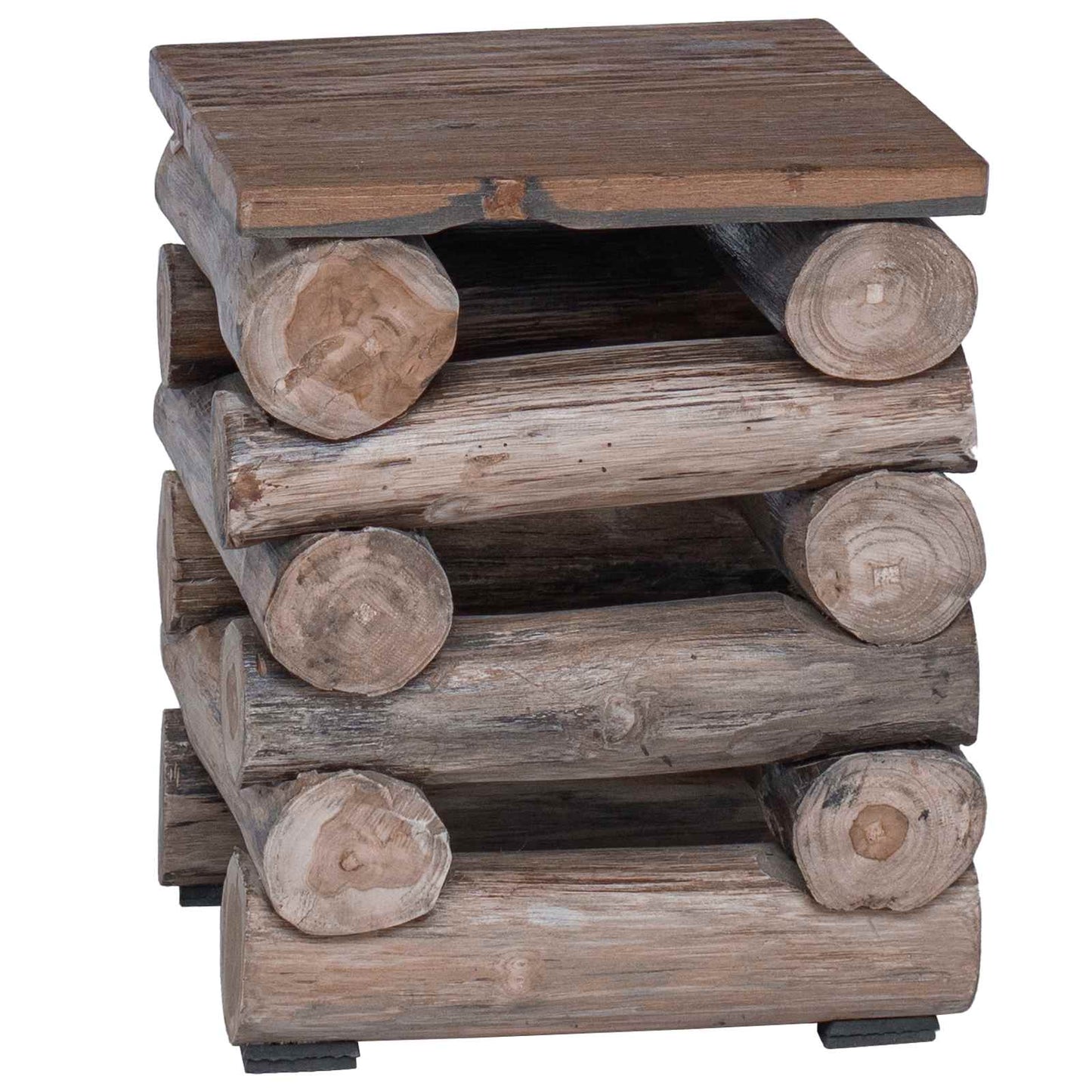 Pouf Naturale 30 x 30 x 38 cm Legno di teak solido | homemem39