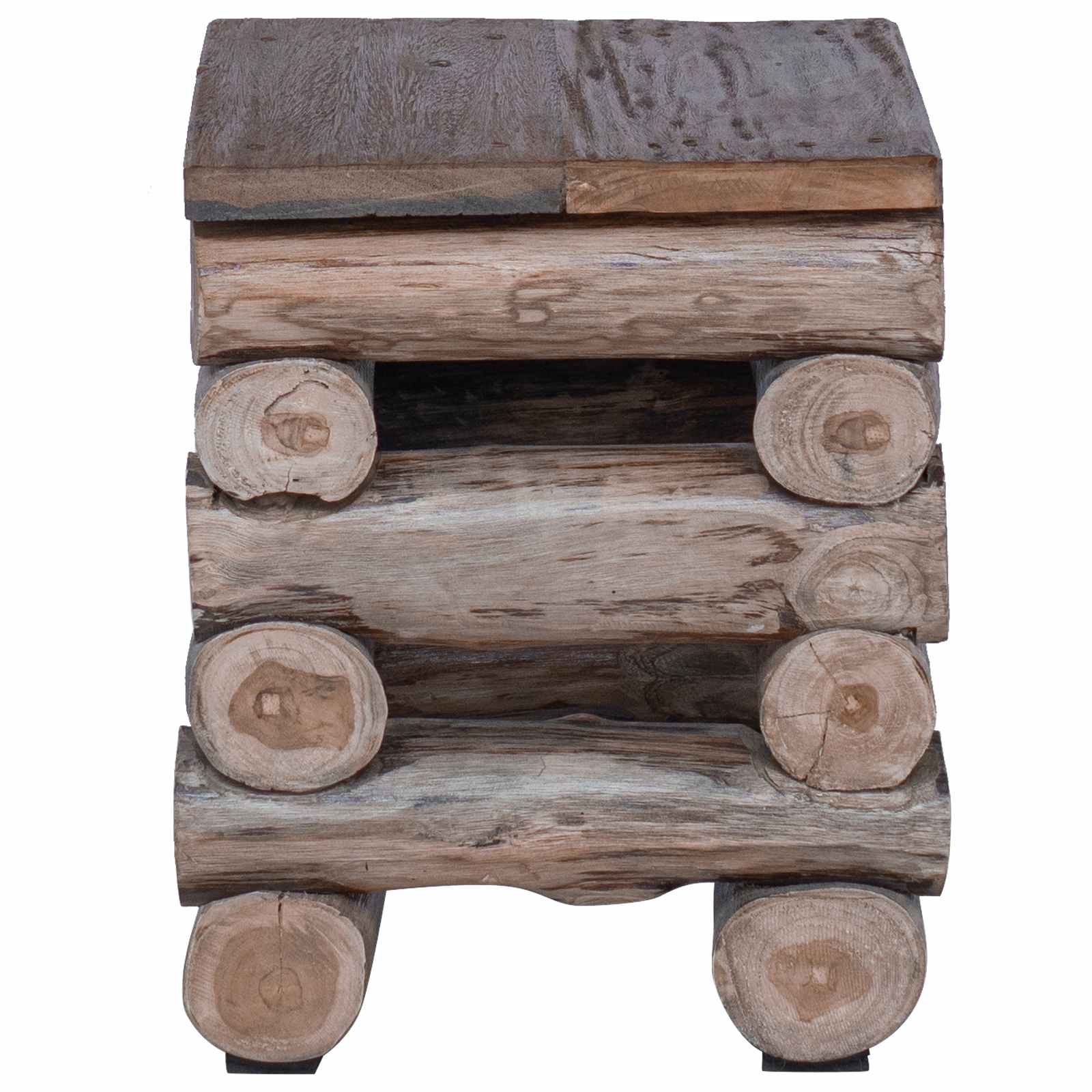 Pouf Naturale 30 x 30 x 38 cm Legno di teak solido | homemem39