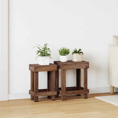 Supporto per piante 2 pcs Marrone 70 x 11 x 27 cm | homemem39