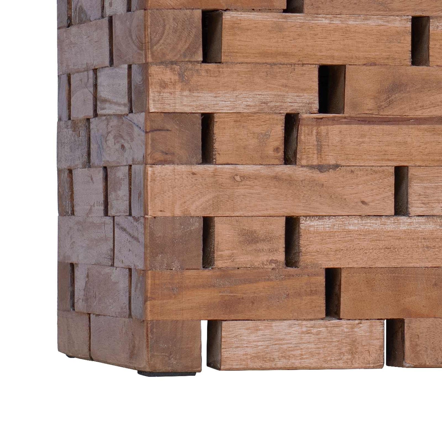 Pouf Naturale 29 x 29 x 48 cm Legno massello di recupero