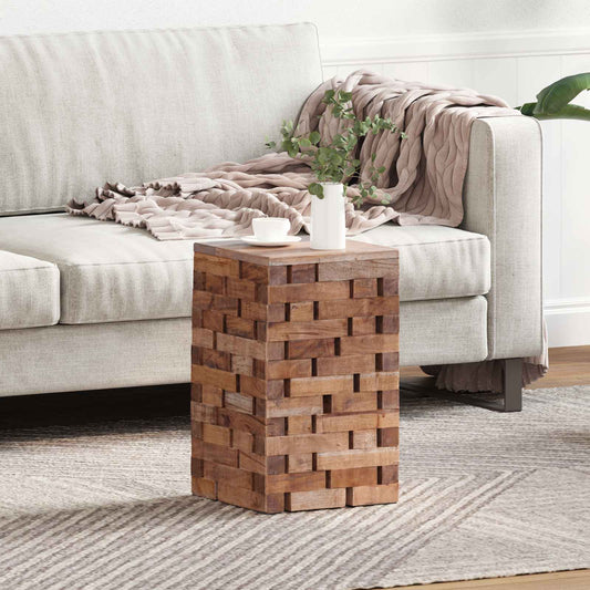 Pouf Naturale 29 x 29 x 48 cm Legno massello di recupero