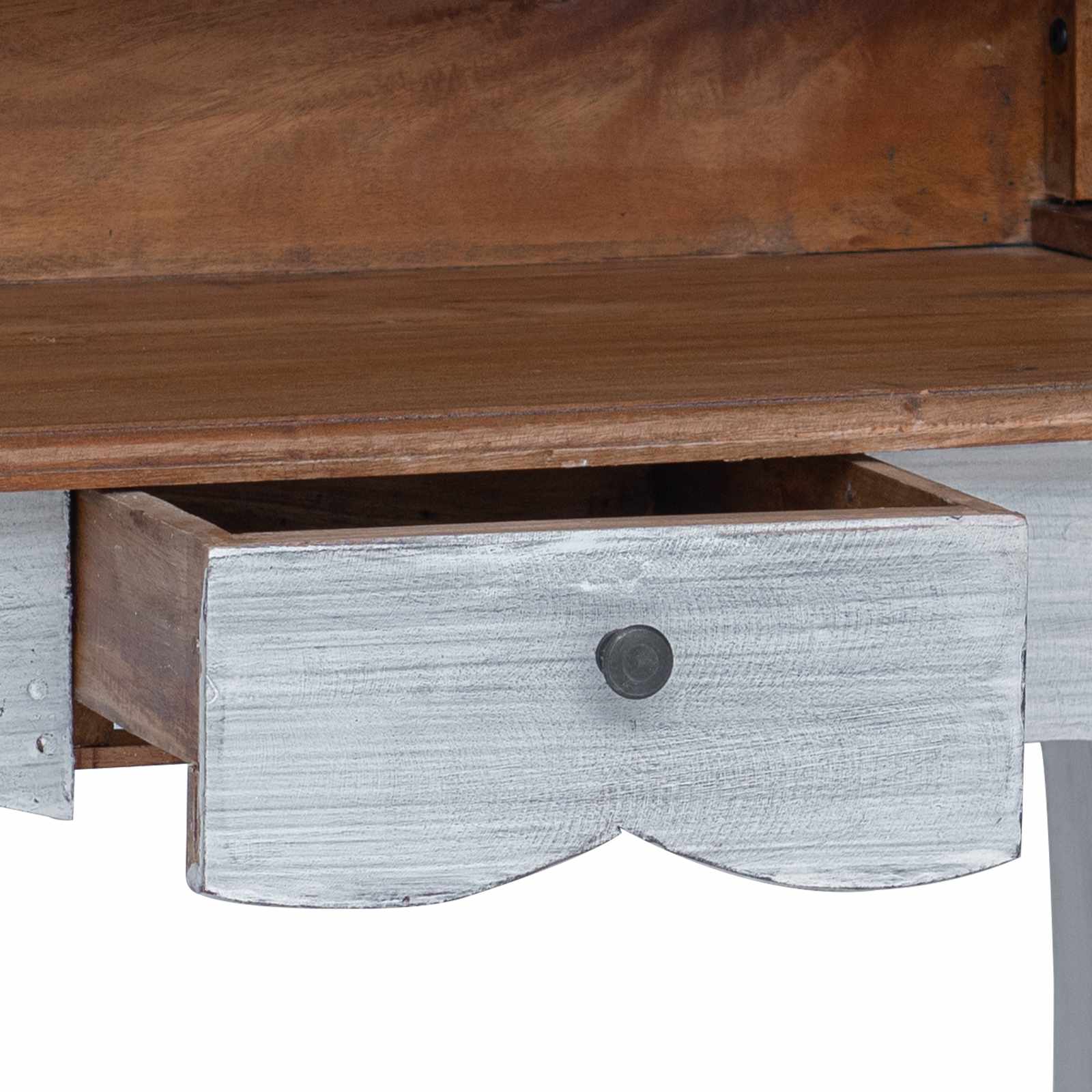 Scrivania con cassetto Marrone e bianco 80 x 40 x 92 cm | homemem39