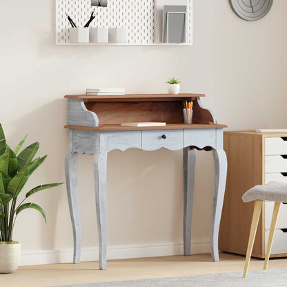 Scrivania con cassetto Marrone e bianco 80 x 40 x 92 cm | homemem39