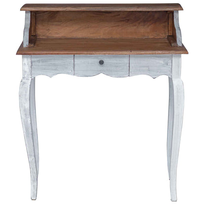 Scrivania con cassetto Marrone e bianco 80 x 40 x 92 cm | homemem39