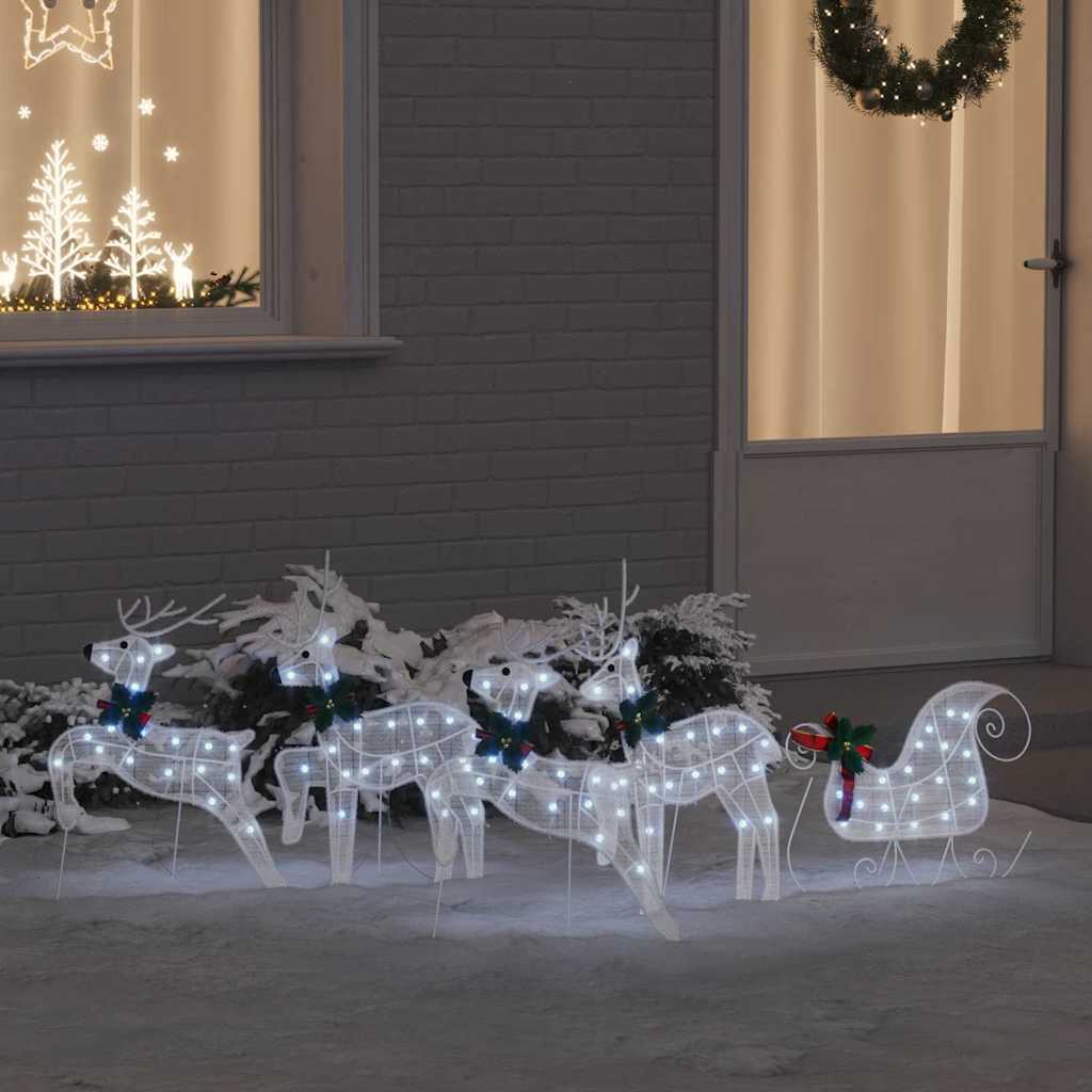 Renne LED 5 pcs Bianco Tessuto | homemem39