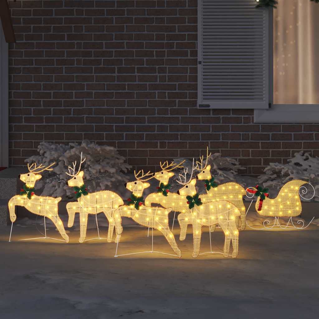 Renne LED 7 pcs Oro Tessuto | homemem39