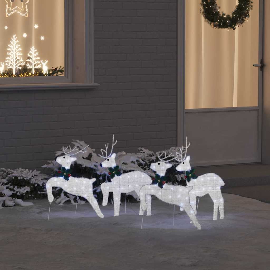 Renne LED 4 pcs Argento Tessuto | homemem39