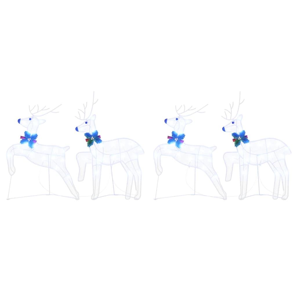 Renne LED 4 pcs Bianco Tessuto | homemem39