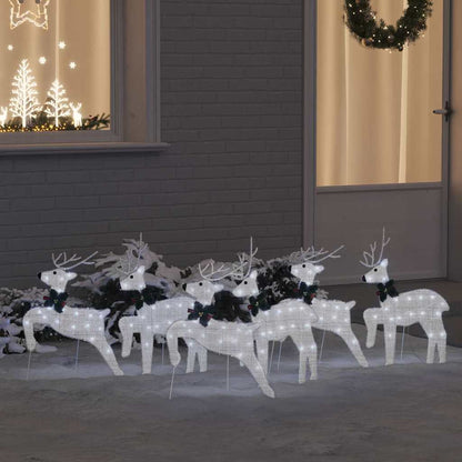 Renne LED 6 pcs Argento Tessuto | homemem39