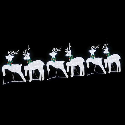 Renne LED 6 pcs Argento Tessuto | homemem39