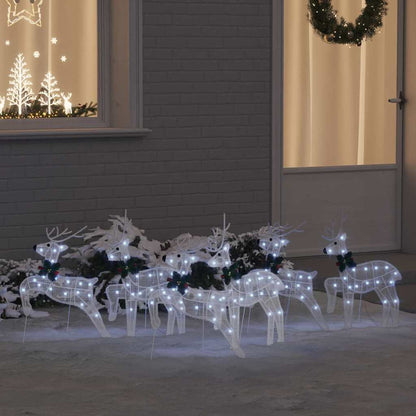 Renne LED 6 pcs Bianco Tessuto | homemem39