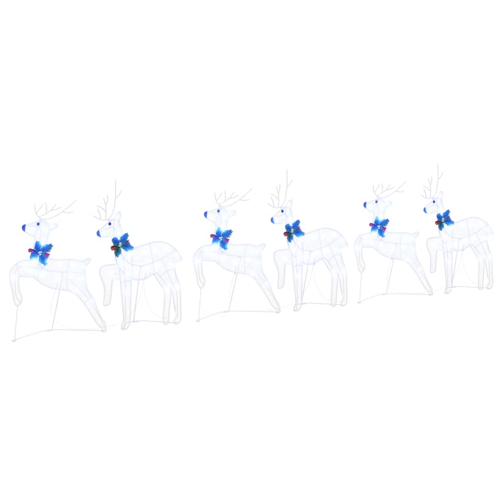Renne LED 6 pcs Bianco Tessuto | homemem39