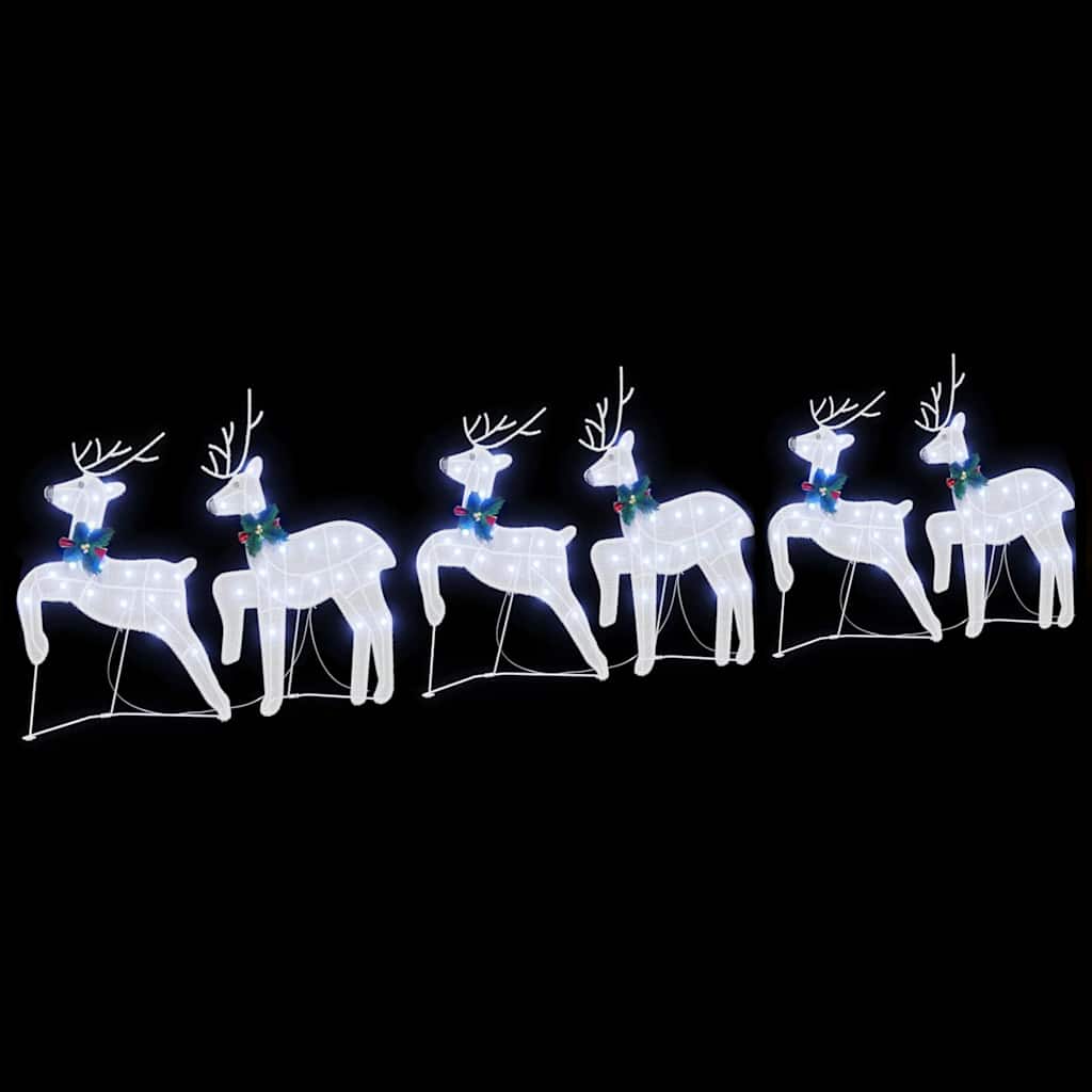 Renne LED 6 pcs Bianco Tessuto | homemem39