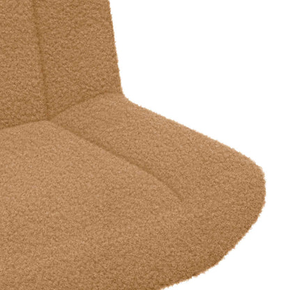 Sedia girevole Beige 63 x 75 x 76 cm Pelle di Pecora