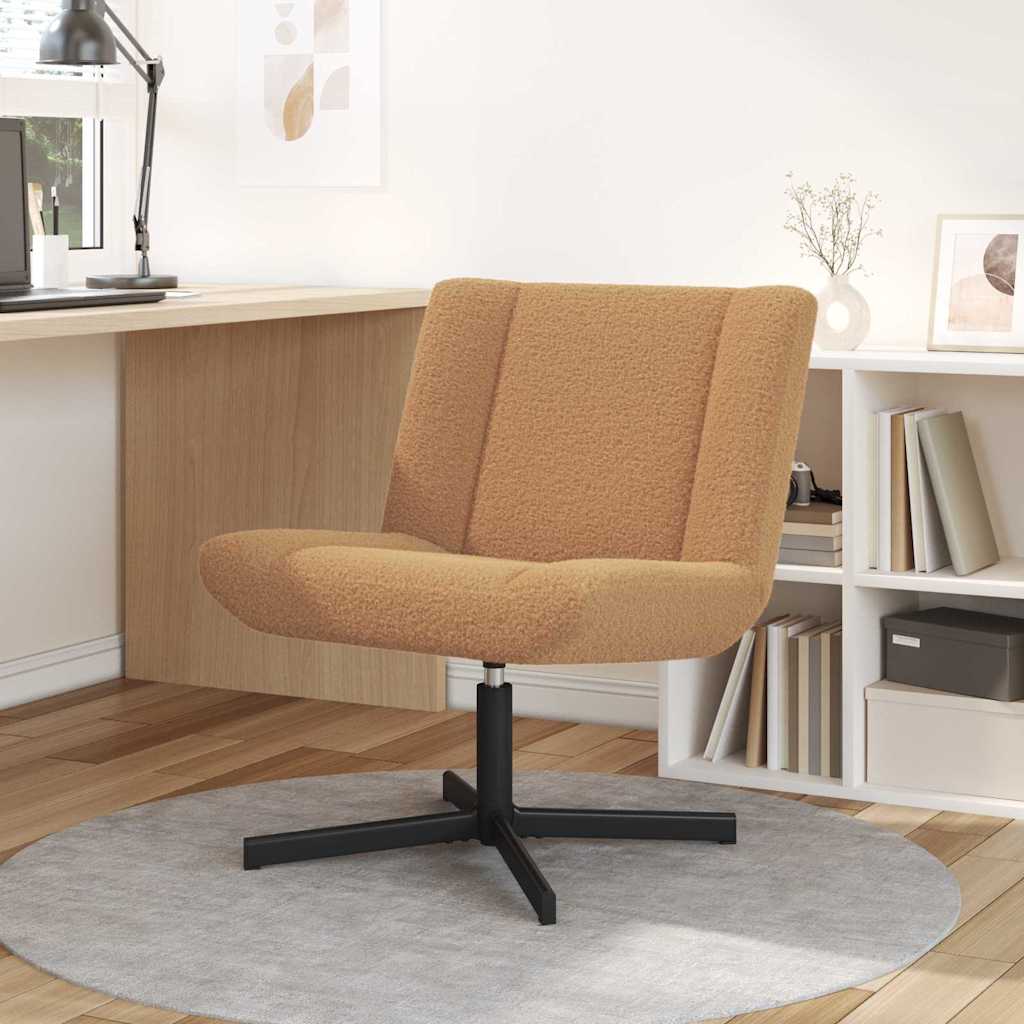 Sedia girevole Beige 63 x 75 x 76 cm Pelle di Pecora - homemem39