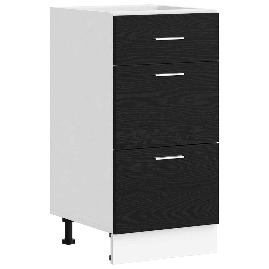 Base per Cucina Rovere Nero 40 x 46 x 81,5 cm Legno multistrato | homemem39
