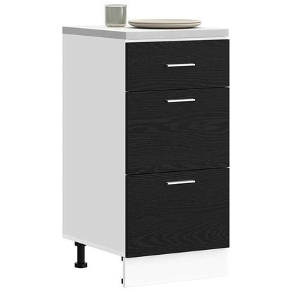 Base per Cucina Rovere Nero 40 x 46 x 81,5 cm Legno multistrato | homemem39