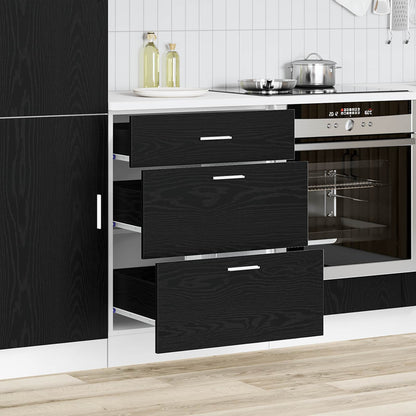Base per Cucina Rovere Nero 60 x 46 x 81,5 cm Legno multistrato | homemem39