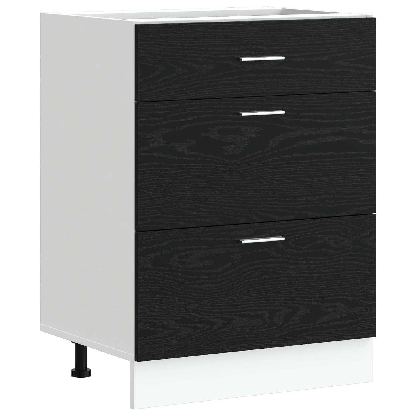 Base per Cucina Rovere Nero 60 x 46 x 81,5 cm Legno multistrato | homemem39