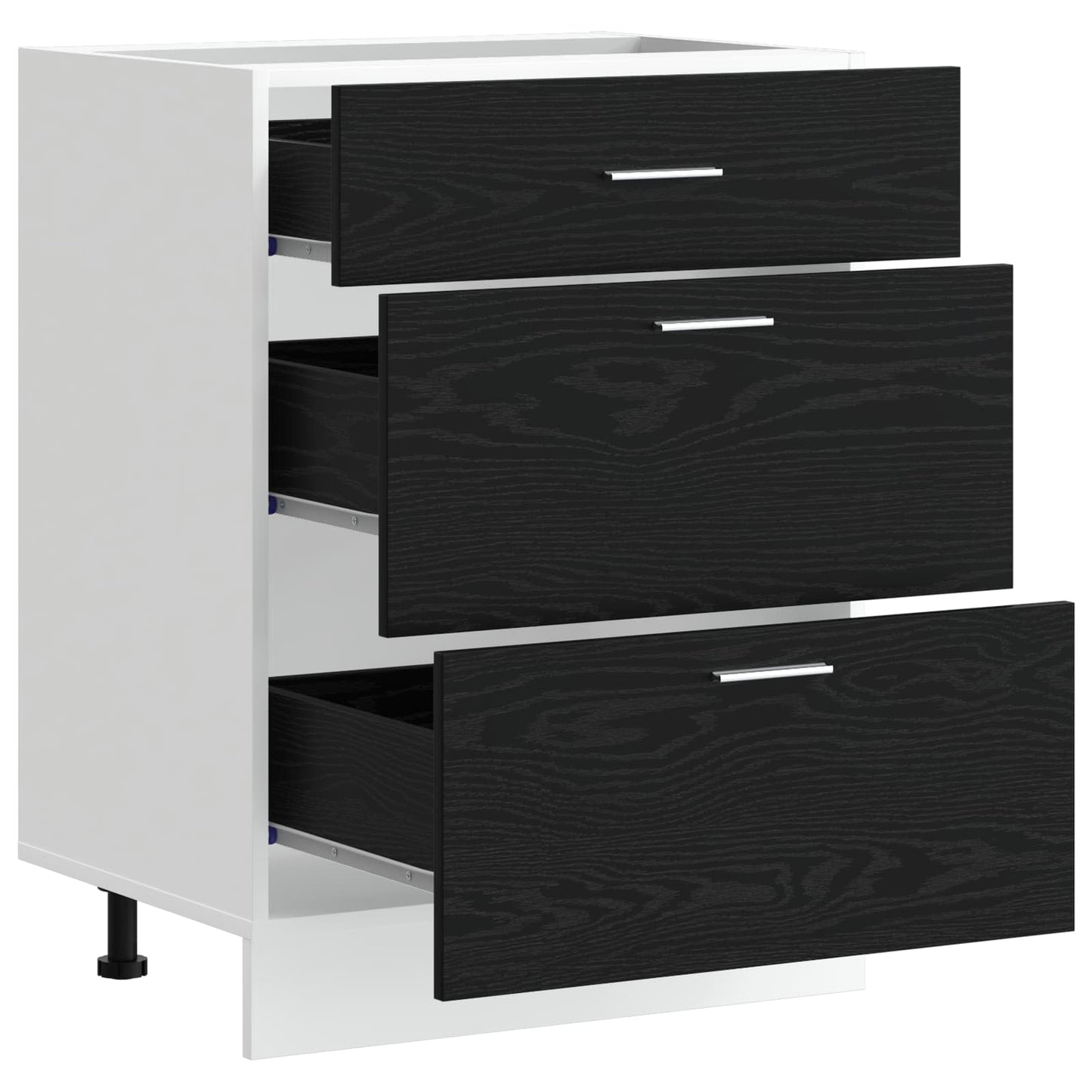 Base per Cucina Rovere Nero 60 x 46 x 81,5 cm Legno multistrato | homemem39