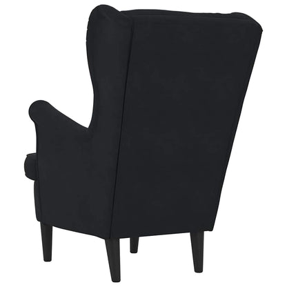 Poltrona Nero 71 x 92 x 91 cm Velluto