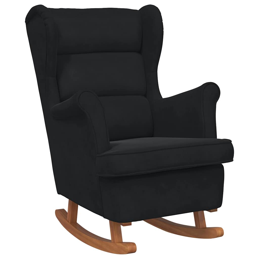 Sedia a dondolo Nero 92 x 71 x 100 cm Legno compensato | homemem39