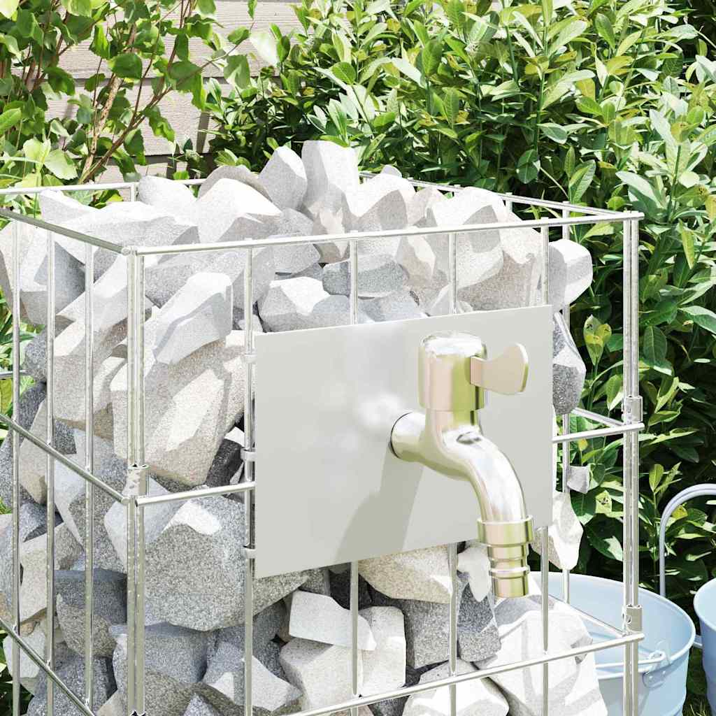 Colonna Gabion Argento 25 x 25 x 50 cm Acciaio inossidabile