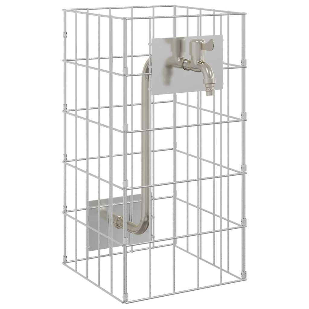 Colonna Gabion Argento 25 x 25 x 50 cm Acciaio inossidabile