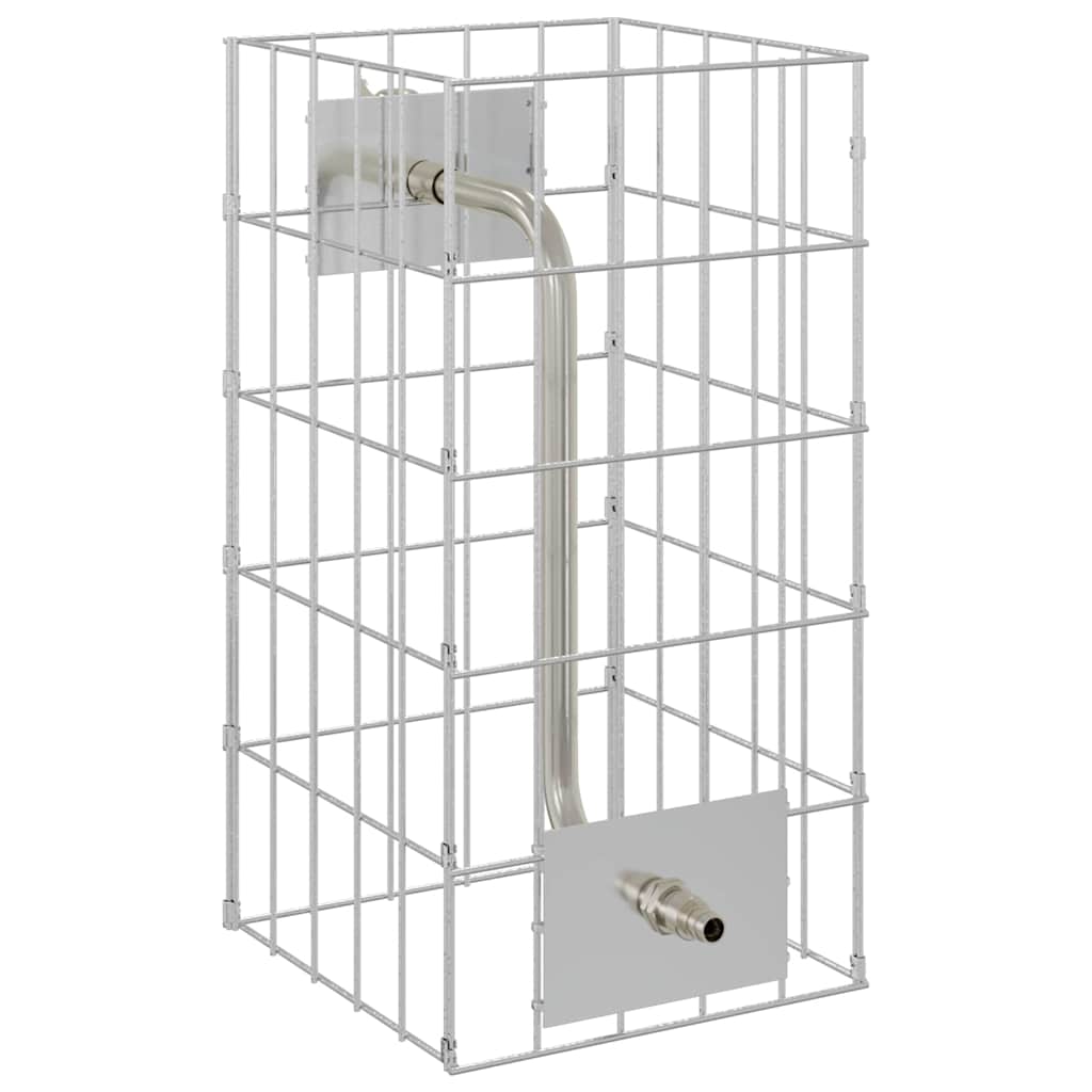 Colonna Gabion Argento 25 x 25 x 50 cm Acciaio inossidabile