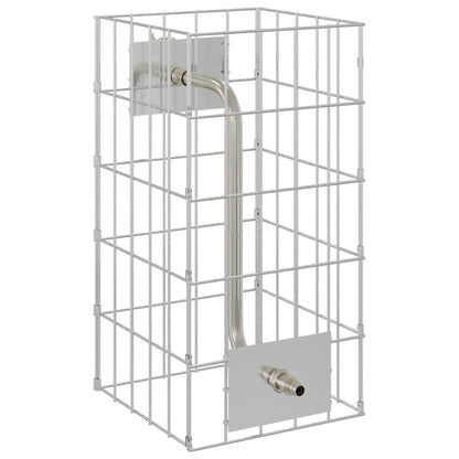 Colonna Gabion Argento 25 x 25 x 50 cm Acciaio inossidabile
