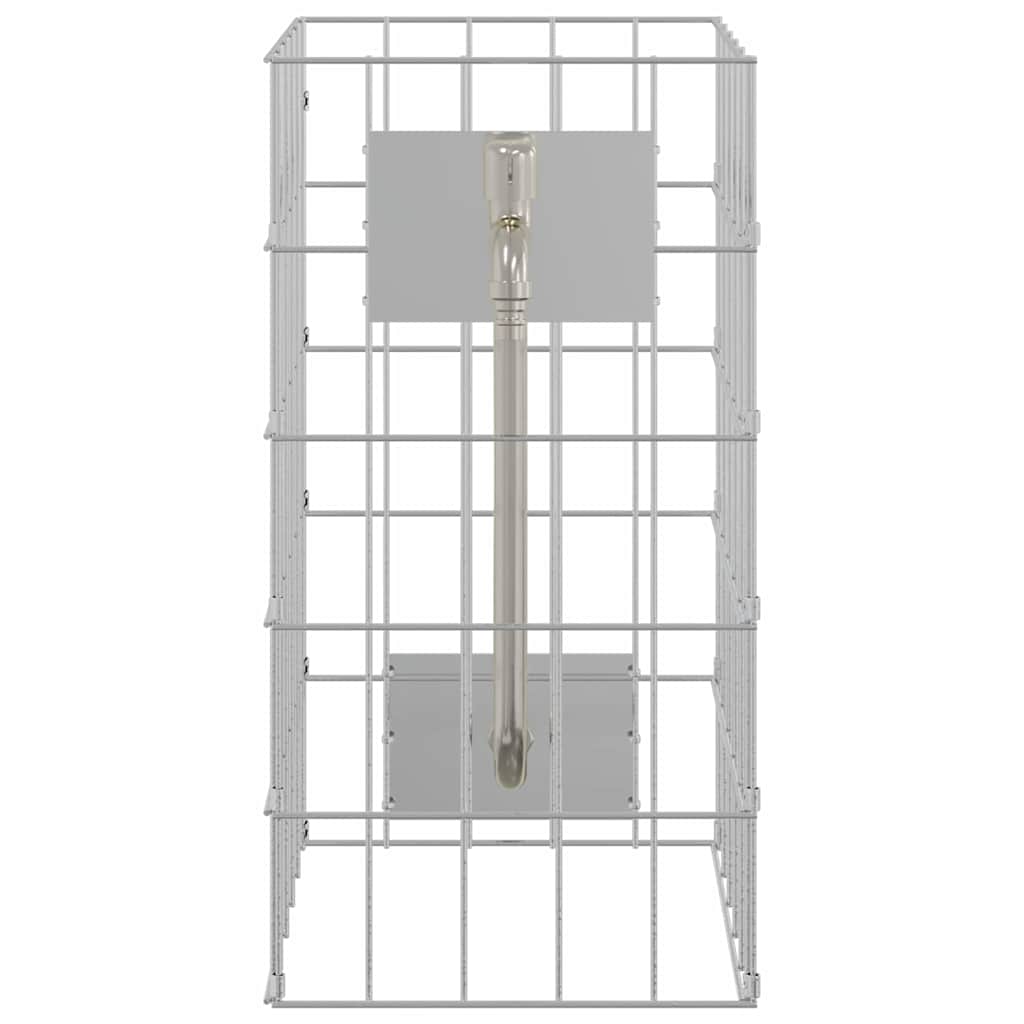 Colonna Gabion Argento 25 x 25 x 50 cm Acciaio inossidabile