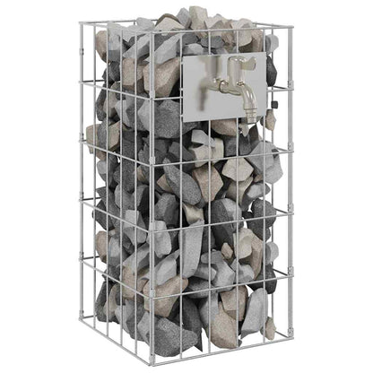 Colonna Gabion Argento 25 x 25 x 50 cm Acciaio inossidabile