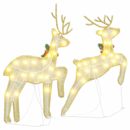Renne LED 2 pcs Bianco caldo Tessuto | homemem39