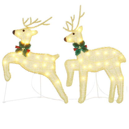 Renne LED 2 pcs Bianco caldo Tessuto | homemem39