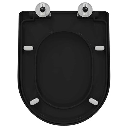 Sedile del WC Nero 48 x 36.5 x 4.5 cm Polipropilene