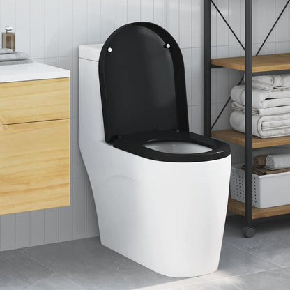 Sedile del WC Nero 48 x 36.5 x 4.5 cm Polipropilene