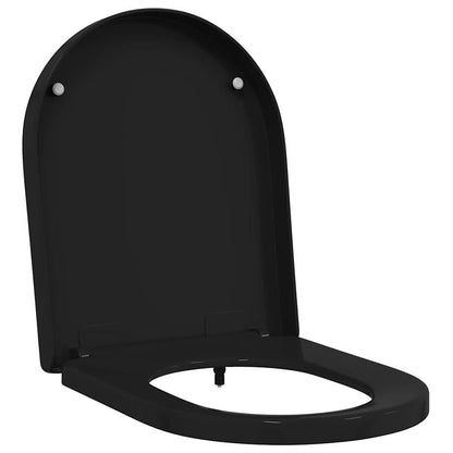 Sedile del WC Nero 48 x 36.5 x 4.5 cm Polipropilene