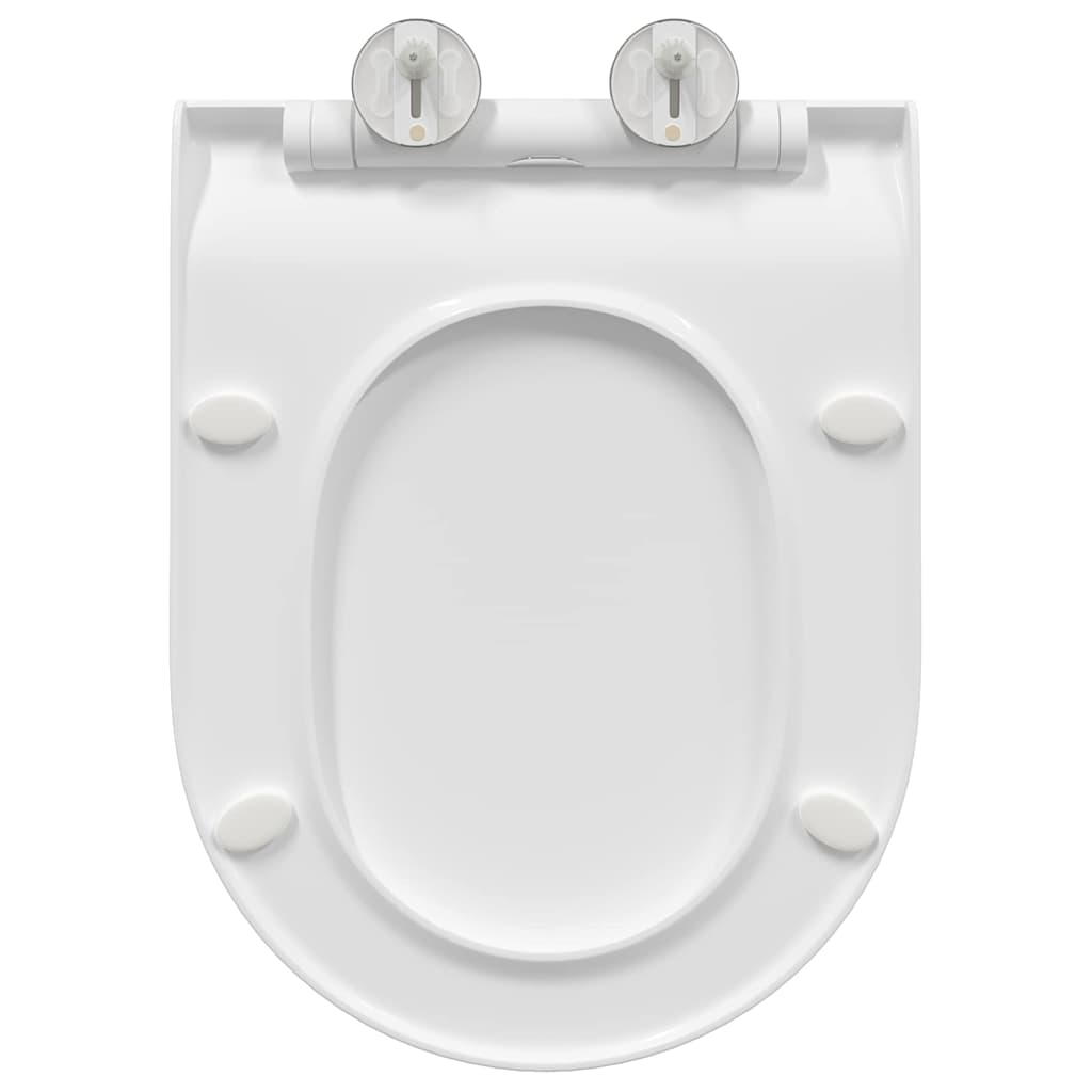 Sedile del WC Bianco 48.5 x 36 x 5 cm Polipropilene